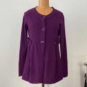 Late 2000s Banana Republic purple cardigan sweater size M
